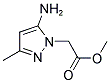 (5-AMINO-3-METHYL-PYRAZOL-1-YL)-ACETIC ACID METHYL ESTER Struktur