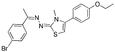 (1Z)-1-(4-BROMOPHENYL)ETHANONE [(2E)-4-(4-ETHOXYPHENYL)-3-METHYL-1,3-THIAZOL-2(3H)-YLIDENE]HYDRAZONE Struktur