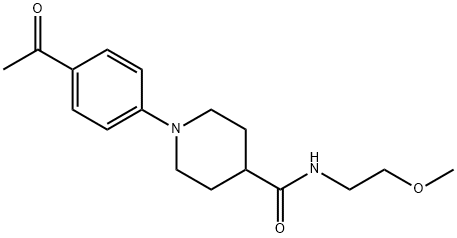 1-(4-ACETYLPHENYL)-N-(2-METHOXYETHYL)-4-PIPERIDINECARBOXAMIDE Struktur