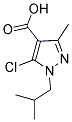 5-CHLORO-1-ISOBUTYL-3-METHYL-1H-PYRAZOLE-4-CARBOXYLIC ACID Struktur