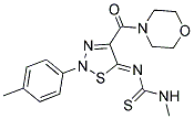 N-METHYL-N'-[(5Z)-2-(4-METHYLPHENYL)-4-(MORPHOLIN-4-YLCARBONYL)-1,2,3-THIADIAZOL-5(2H)-YLIDENE]THIOUREA Struktur