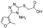 [[4-AMINO-5-(2-METHYL-3-FURYL)-4H-1,2,4-TRIAZOL-3-YL]THIO]ACETIC ACID Struktur