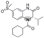 (3S)-4-CYCLOHEXANECARBONYL-3-ISOPROPYL-7-METHANESULFONYL-3,4-DIHYDRO-1H-QUINOXALIN-2-ONE Struktur