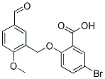 5-BROMO-2-[(5-FORMYL-2-METHOXYBENZYL)OXY]BENZOIC ACID Struktur