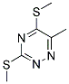 6-METHYL-3,5-BIS-METHYLSULFANYL-[1,2,4]TRIAZINE Struktur