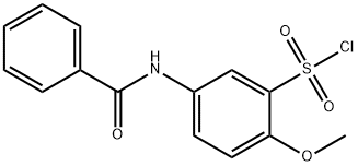 5-BENZOYLAMINO-2-METHOXY-BENZENESULFONYL CHLORIDE Struktur