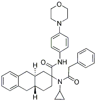 (4AR,9AS)-2-(N-CYCLOPROPYL-2-PHENYLACETAMIDO)-N-(4-MORPHOLINOPHENYL)-1,2,3,4,4A,9,9A,10-OCTAHYDROANTHRACENE-2-CARBOXAMIDE Struktur