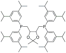 (+)-O-ISOPROPYLIDENE-2,3-DIHYDROXY-1,4-BIS[BIS(3,5-DIISOPROPYLPHENYL)PHOSPHINO]BUTANE Struktur