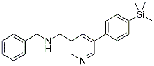 1-PHENYL-N-((5-[4-(TRIMETHYLSILYL)PHENYL]PYRIDIN-3-YL)METHYL)METHANAMINE Struktur