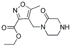 5-METHYL-4-(2-OXO-PIPERAZIN-1-YLMETHYL)-ISOXAZOLE-3-CARBOXYLIC ACID ETHYL ESTER Struktur