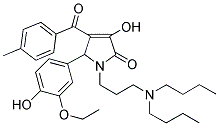 1-(3-(DIBUTYLAMINO)PROPYL)-5-(3-ETHOXY-4-HYDROXYPHENYL)-3-HYDROXY-4-(4-METHYLBENZOYL)-1H-PYRROL-2(5H)-ONE Struktur