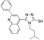 4-(3-METHYLBUTYL)-5-(2-PHENYLQUINOLIN-4-YL)-4H-1,2,4-TRIAZOLE-3-THIOL Struktur