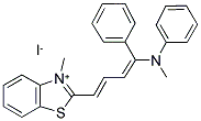 3-METHYL-2-[(1E,3E)-4-(METHYLANILINO)-4-PHENYL-1,3-BUTADIENYL]-1,3-BENZOTHIAZOL-3-IUM IODIDE Struktur