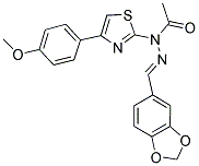 N'-[(1E)-1,3-BENZODIOXOL-5-YLMETHYLENE]-N-[4-(4-METHOXYPHENYL)-1,3-THIAZOL-2-YL]ACETOHYDRAZIDE Struktur