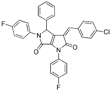 (Z)-3-(4-CHLOROBENZYLIDENE)-1,5-BIS(4-FLUOROPHENYL)-4-PHENYL-4,5-DIHYDROPYRROLO[3,4-B]PYRROLE-2,6(1H,3H)-DIONE Struktur