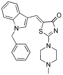 5-[(Z)-(1-BENZYL-1H-INDOL-3-YL)METHYLIDENE]-2-(4-METHYL-1-PIPERAZINYL)-1,3-THIAZOL-4-ONE Struktur