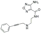 4-AMINO-N-(2-((3-PHENYLPROP-2-YNYL)AMINO)ETHYL)-1,2,5-OXADIAZOLE-3-CARBOXAMIDE Struktur