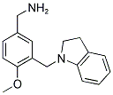 3-(2,3-DIHYDRO-1H-INDOL-1-YLMETHYL)-4-METHOXYBENZYLAMINE Struktur