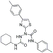 N~1~-(4-METHYLPHENYL)-1-[4-(4-METHYLPHENYL)-1,3-THIAZOL-2-YL]-N~2~-CYCLOHEXYL-1,2-HYDRAZINEDICARBOXAMIDE Struktur