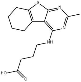 4-(2-METHYL-5,6,7,8-TETRAHYDRO-BENZO[4,5]THIENO-[2,3-D]PYRIMIDIN-4-YLAMINO)-BUTYRIC ACID Struktur