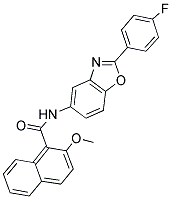 N-[2-(4-FLUOROPHENYL)-1,3-BENZOXAZOL-5-YL]-2-METHOXY-1-NAPHTHAMIDE Struktur