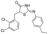 (2Z)-5-(2,3-DICHLOROBENZYL)-2-[(4-ETHYLPHENYL)IMINO]-1,3-THIAZOLIDIN-4-ONE Struktur