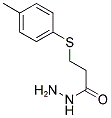 3-[(4-METHYLPHENYL)THIO]PROPANOHYDRAZIDE Struktur