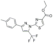 ETHYL 2-[3-(4-METHYLPHENYL)-5-(TRIFLUOROMETHYL)-1H-PYRAZOL-1-YL]-1,3-THIAZOLE-4-CARBOXYLATE Struktur