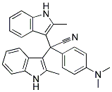 BIS(2-METHYLINDOL-3-YL)-(4-N,N-DIMETHYLAMINO PHENYL)ACETONITRILE Struktur