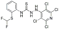 N-{2-[(DIFLUOROMETHYL)THIO]PHENYL}-2-(2,3,5,6-TETRACHLOROPYRIDIN-4-YL)HYDRAZINECARBOTHIOAMIDE Struktur