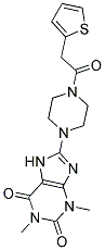 1,3-DIMETHYL-8-[4-(THIEN-2-YLACETYL)PIPERAZIN-1-YL]-3,7-DIHYDRO-1H-PURINE-2,6-DIONE Struktur