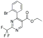 ETHYL-2-TRIFLUOROMETHYL-4-(2-BROMOPHENYL)-5-PYRIMIDINE CARBOXYLATE Struktur