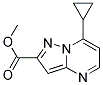 7-CYCLOPROPYL-PYRAZOLO[1,5-A]PYRIMIDINE-2-CARBOXYLIC ACID METHYL ESTER Struktur