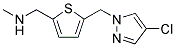 (5-[(4-CHLORO-1H-PYRAZOL-1-YL)METHYL]-2-THIENYL)-N-METHYLMETHANAMINE Struktur