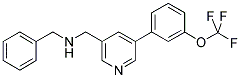 1-PHENYL-N-((5-[3-(TRIFLUOROMETHOXY)PHENYL]PYRIDIN-3-YL)METHYL)METHANAMINE Struktur