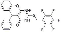 5-BENZHYDRYL-4-OXO-2-[(PENTAFLUOROBENZYL)THIO]-3,4-DIHYDROPYRIMIDIN-1-IUM-6-OLATE Struktur