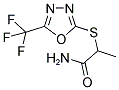 2-([5-(TRIFLUOROMETHYL)-1,3,4-OXADIAZOL-2-YL]SULFANYL)PROPANAMIDE Struktur