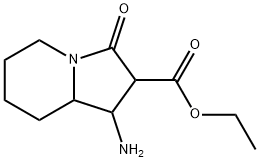 1-AMINO-3-OXO-OCTAHYDRO-INDOLIZINE-2-CARBOXYLIC ACID ETHYL ESTER Struktur