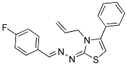 4-FLUOROBENZALDEHYDE [(2E)-3-ALLYL-4-PHENYL-1,3-THIAZOL-2(3H)-YLIDENE]HYDRAZONE Struktur