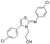 2-[(2Z)-4-(4-CHLOROPHENYL)-2-[(4-CHLOROPHENYL)IMINO]-1,3-THIAZOL-3(2H)-YL]ETHANOL Struktur