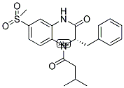 (3S)-3-BENZYL-7-METHANESULFONYL-4-(3-METHYL-BUTYRYL)-3,4-DIHYDRO-1H-QUINOXALIN-2-ONE Struktur