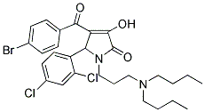 4-(4-BROMOBENZOYL)-1-(3-(DIBUTYLAMINO)PROPYL)-5-(2,4-DICHLOROPHENYL)-3-HYDROXY-1H-PYRROL-2(5H)-ONE Struktur