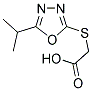 [(5-ISOPROPYL-1,3,4-OXADIAZOL-2-YL)SULFANYL]ACETIC ACID Struktur