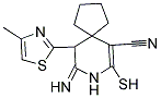 9-IMINO-7-MERCAPTO-10-(4-METHYL-1,3-THIAZOL-2-YL)-8-AZASPIRO[4.5]DEC-6-ENE-6-CARBONITRILE Struktur