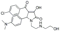 4-(4-CHLOROBENZOYL)-5-[4-(DIMETHYLAMINO)PHENYL]-3-HYDROXY-1-{2-[(2-HYDROXYETHYL)AMINO]ETHYL}-1,5-DIHYDRO-2H-PYRROL-2-ONE Struktur