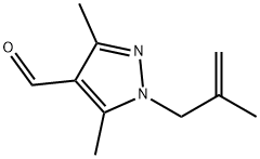 3,5-DIMETHYL-1-(2-METHYL-ALLYL)-1H-PYRAZOLE-4-CARBALDEHYDE Struktur