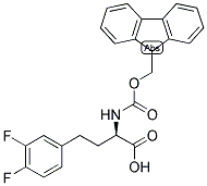 (R)-4-(3,4-DIFLUORO-PHENYL)-2-(9H-FLUOREN-9-YLMETHOXYCARBONYLAMINO)-BUTYRIC ACID Struktur