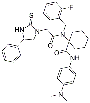 N-(4-(DIMETHYLAMINO)PHENYL)-1-(N-(2-FLUOROBENZYL)-2-(4-PHENYL-2-THIOXOIMIDAZOLIDIN-1-YL)ACETAMIDO)CYCLOHEXANECARBOXAMIDE Struktur