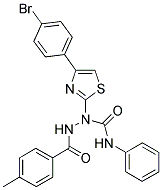 1-(4-(4-BROMOPHENYL)THIAZOL-2-YL)-2-(4-METHYLBENZOYL)-N-PHENYLHYDRAZINECARBOXAMIDE Struktur