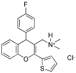 [4-(4-FLUOROPHENYL)-2-THIEN-2-YL-4H-CHROMEN-3-YL]-N,N-DIMETHYLMETHANAMINIUM CHLORIDE Struktur